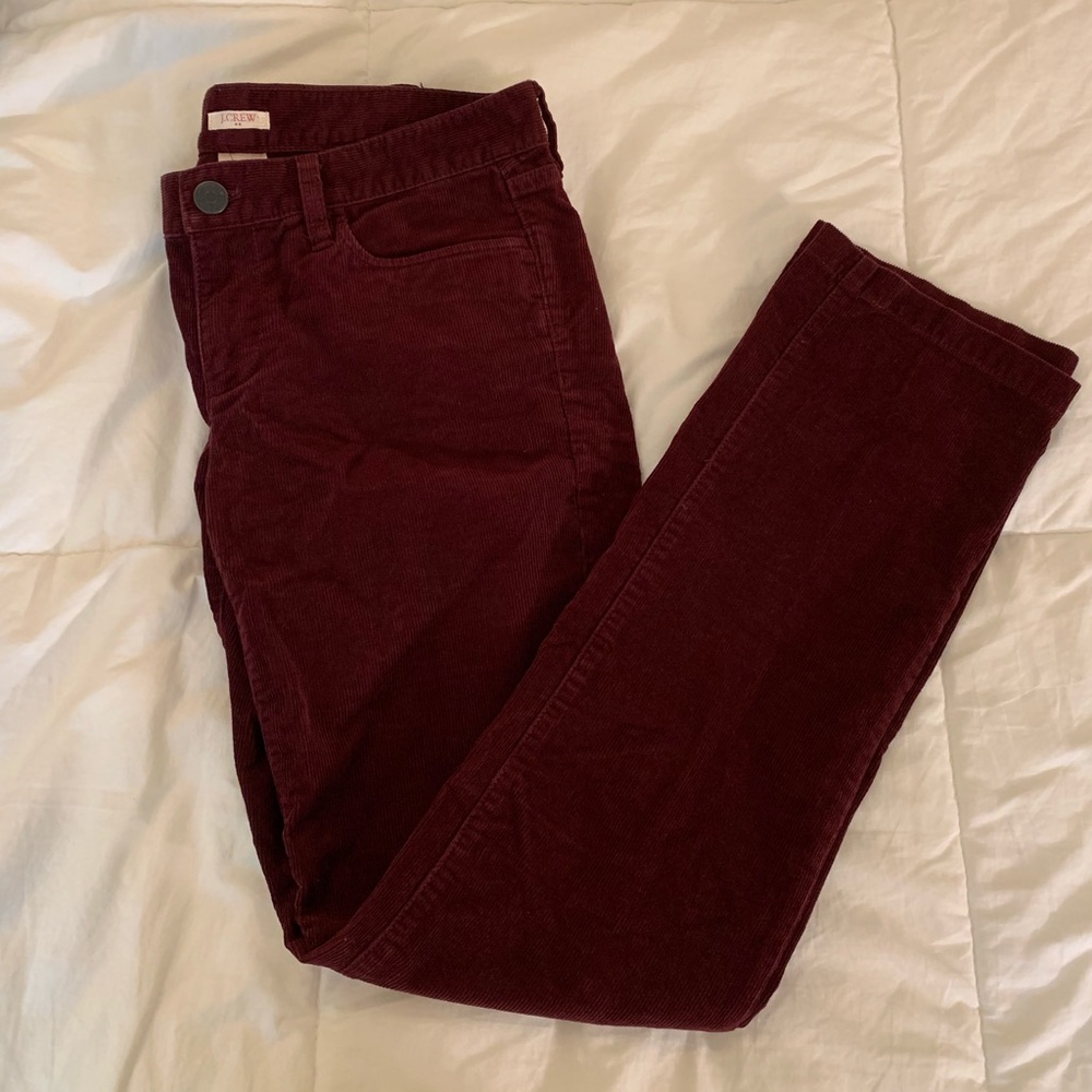 J crew maroon corduroys